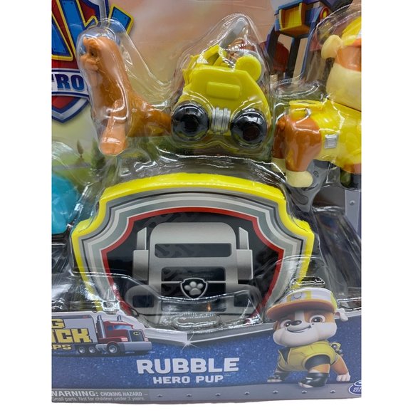 Paw Patrol Rubble Big Truck Pups Hero Pup Figure with Pet Seal 2022 - Picture 4 of 8